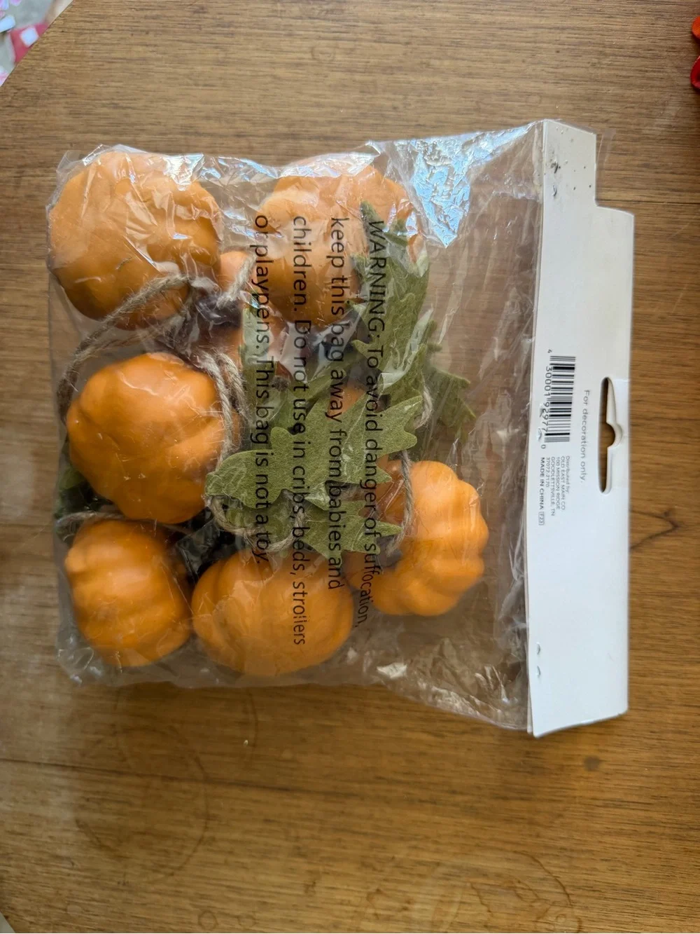 Hobby Lobby Orange Decorative Pumpkin Garland